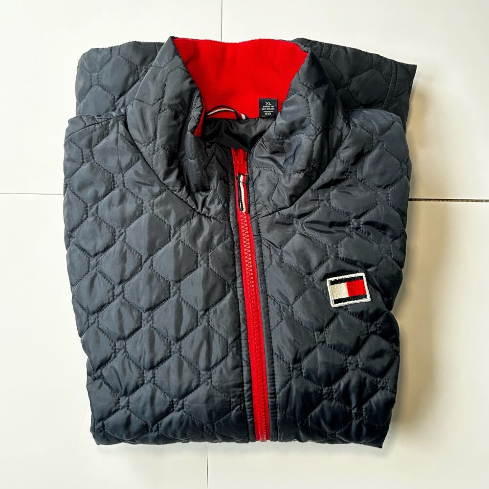 Tommy Hilfiger Jacket Women's Navy Blue Full Zip Diamond Quilted, size XL - Picture 16 of 16